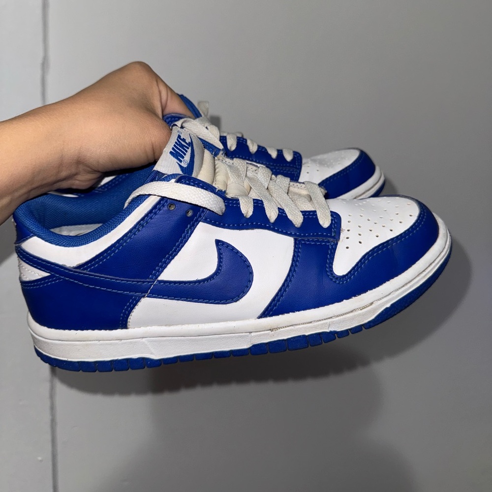 Nike Royal Electric Blue and White Dunks
